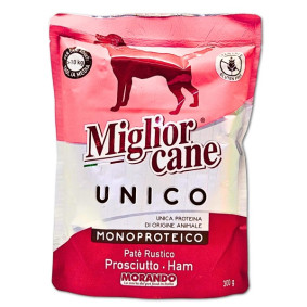 MIGLIOR CANE UNICO DOG FOOD HAM POUCH 300 GR