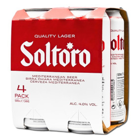 SOLTORO LAGER BEER CAN 50cl X 4