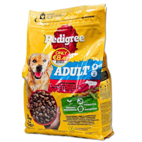 PEDIGREE DRY FOOD ADULT DOGS BEEF 3KG @8.49