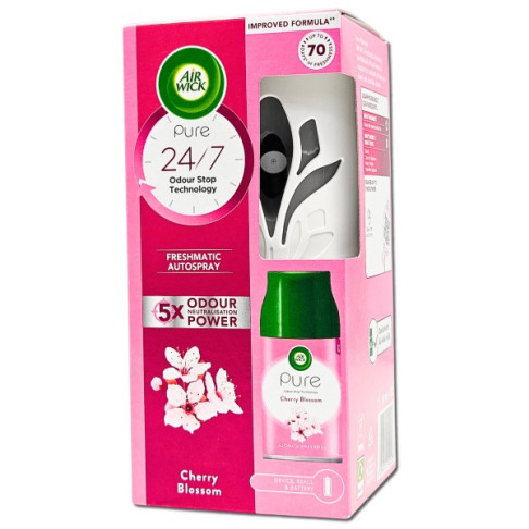 AIRWICK FRESHMATIC AUTOSPRAY DISPENSER + REFILL CHERRY BLOSSOM