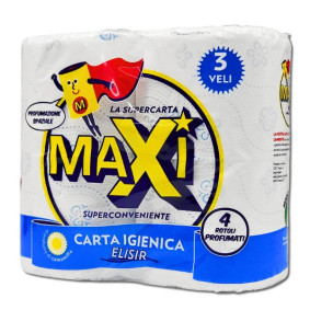 MAXI TOILET 3 PLY X 4 ROLLS