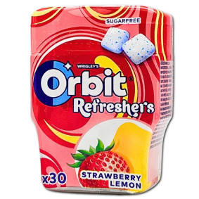 ORBIT REFRESHERS SUGAR FREE CHEWING GUM STRAWBERRY X 30