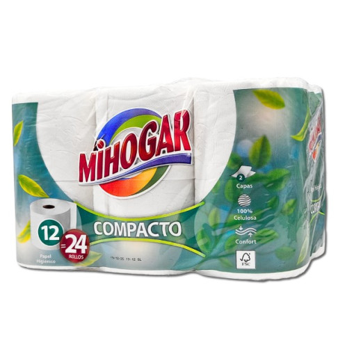 MIHOGAR TOILET PAPER  COMPACT 2 PLY X 12