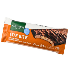 SANTIVERI LITE BITE WHEAT BAR MILK CHOC.17gr SANTIVERI LITE BITE WHEAT BAR MILK CHOC.17gr