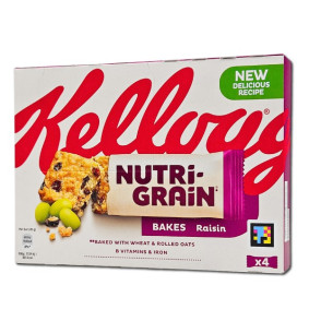 KELLOGG`S NUTRI GRAIN CEREAL BARS RAISINS 45gr X 6