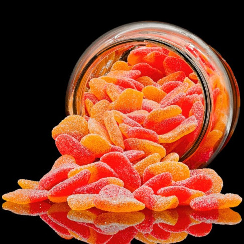 SUGAR PEACH HEARTS
