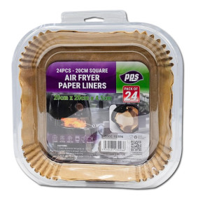 PPS AIR FRYER LINERS 20X20cm x 24