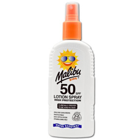 MALIBU LOTION SPRAY KIDS SUN PROTECTER 50spf 200ml MALIBU LOTION SPRAY KIDS SUN PROTECTER 50spf 200ml